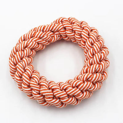 Cotton String Molar Braided Ring Knot Toy