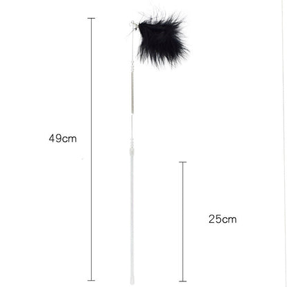 Spring Steel Wire Feather Funny Cat Stick Toy