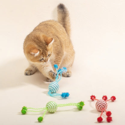 Cat Toy Self Hi Cats Sticks Cat Toys Interactive Ropes Ball Toys For Cats Teasing Bite-resistant Wool Ball Pet Products