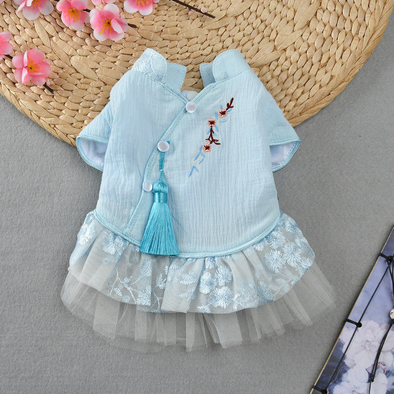 Chinese Style Hanfu Pettiskirt For Pet Dog