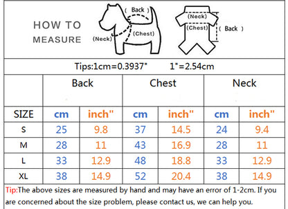 Winter clothing for pets
