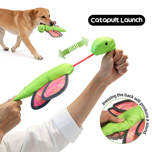 Cat Toy Launcher With Flying Bug Toys, Bouncy Insect Cat Teaser Gun With Crinkle Sound, Interactive Indoor Cat Exercise Toy, Dragonfly & Rattle Snake