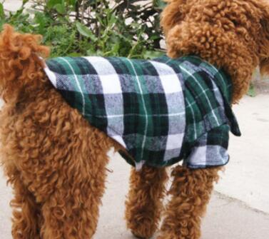 Pet Kleidung Kleine Hunde Katzen Verkaufende Nette Hund Welpen Kleidung Hemd Plaid Blau Rot Farbe D19