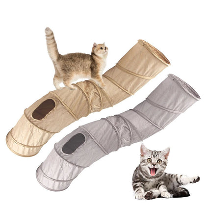 Cat Tunnel Collapsible S-Shape Peekaboo Cat Cave Play Tube Interactive Toy Pet Supplies For Indoor Cats Rabbit Puppy Guinea Pig
