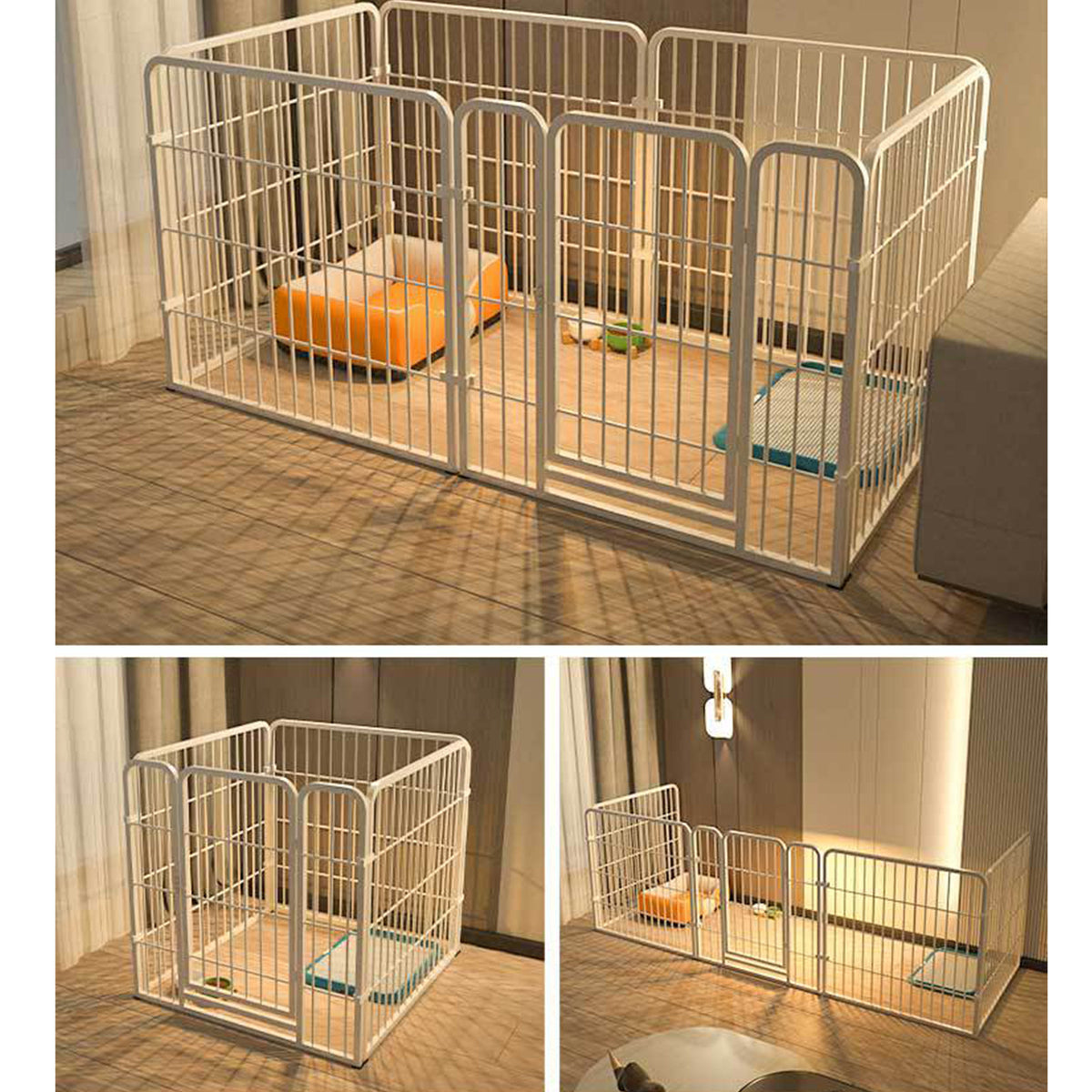 6Panel Dog Pet Puppy Playpen Metal Indoor Outdoor Dog Fence For Small Medium Dog