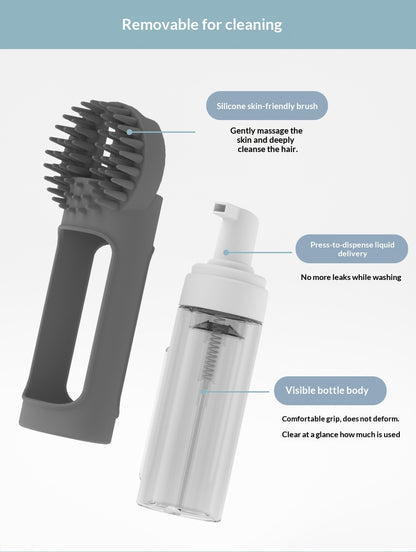 Pet Bath Brush Multifunctional Foam Bath Integrated Silicone Rubbing Bath Brush Cat And Dog Cleaning Artifact Massage Brush Pets Products