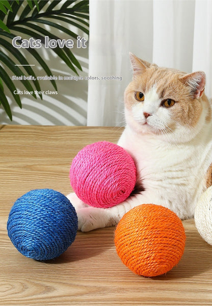Pet Cat Toy Relieving Stuffy Artifact Molar Long Lasting Ball