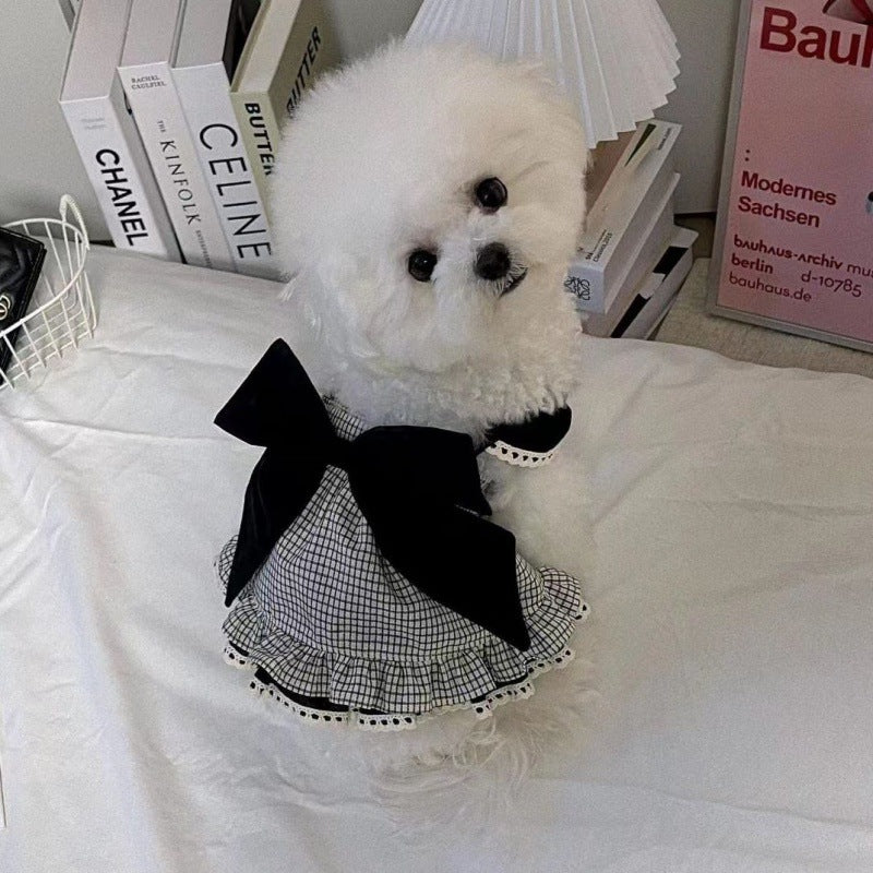 Pet Plaid Halter Skirt Summer
