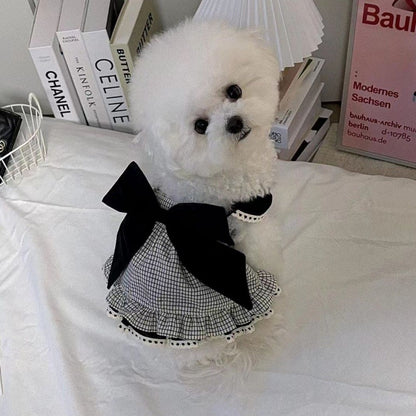 Pet Plaid Halter Skirt Summer