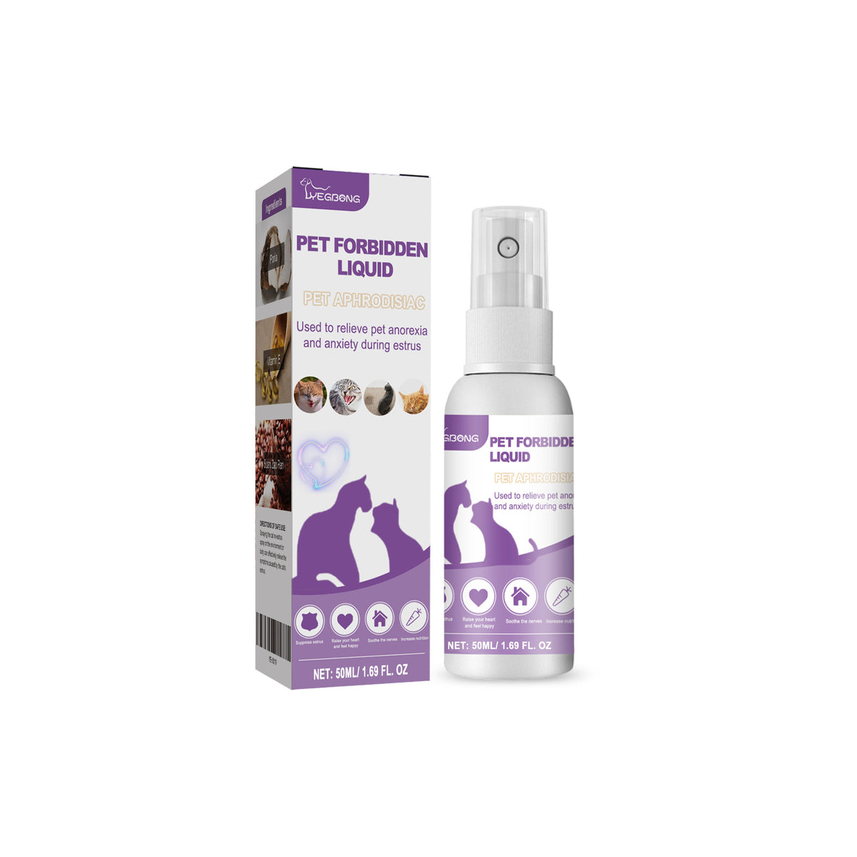 Yegbong Pet Care Solution Improves Pet Mood Conditioning Spray For Cats And Dogs