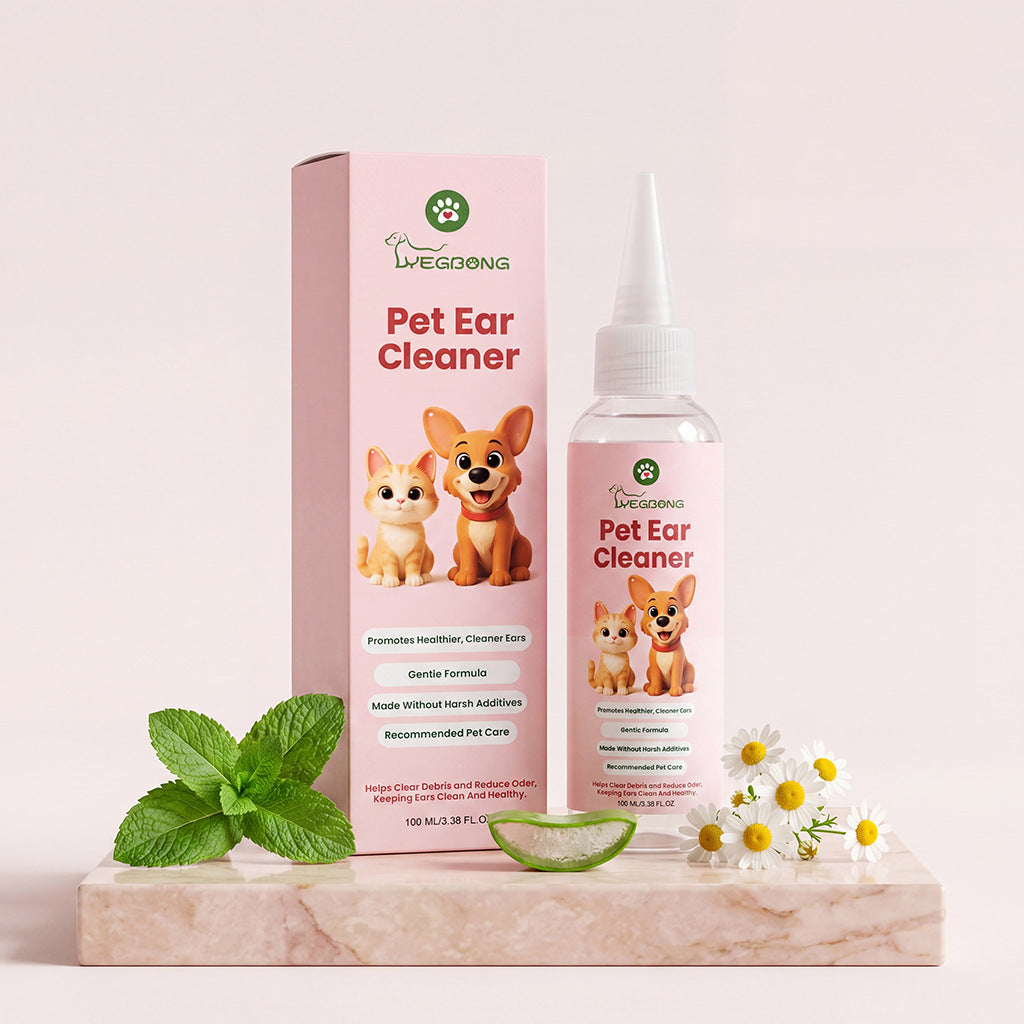 Yegbong Pet Ear Canal Cleaner Gentle Formula Cleans Ear Canal Dirt And Cares For Ears, Leaving Them Fresh And Comfortable