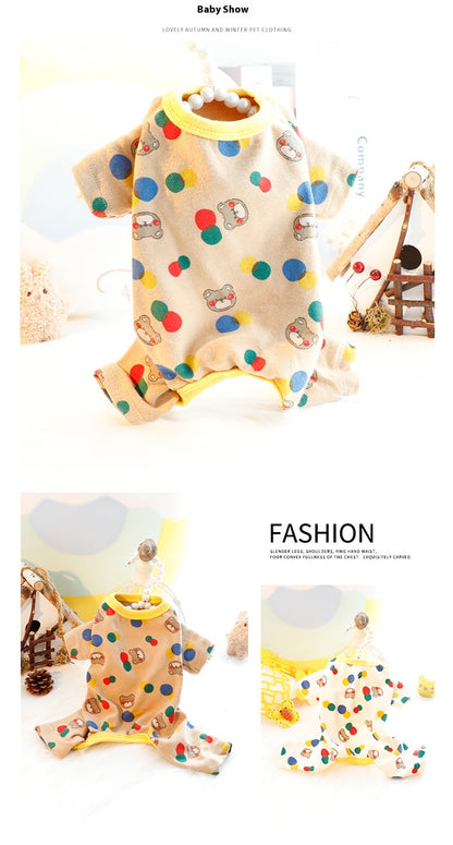 Autumn And Winter Clothing Home Wear Small Dog Teddy Pet Clothes