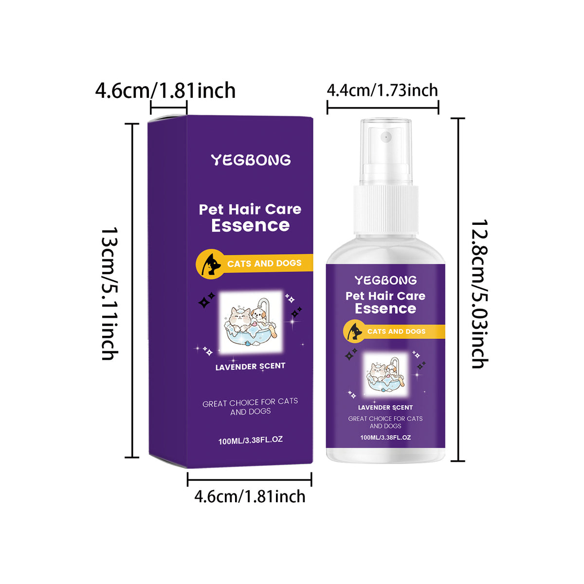 Yegbong Pet Hair Care Essence Cleans Pet Hair Odors And Leaves It Smooth, Light, And Fluffy