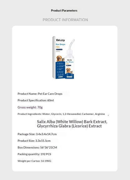 Pet Ear Care Drops Gentle Ear Cleaning For Pets