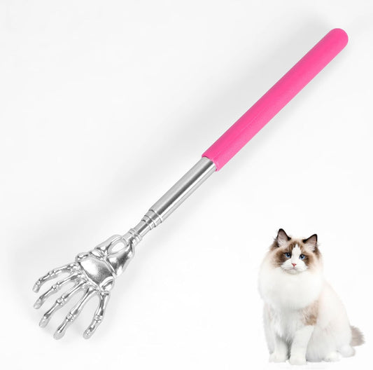 Interactive Cat Toys Retractable Cat Teaser Wand Toys Grooming Comb for Cats Dogs Telescopic Play Toys for Indoor...