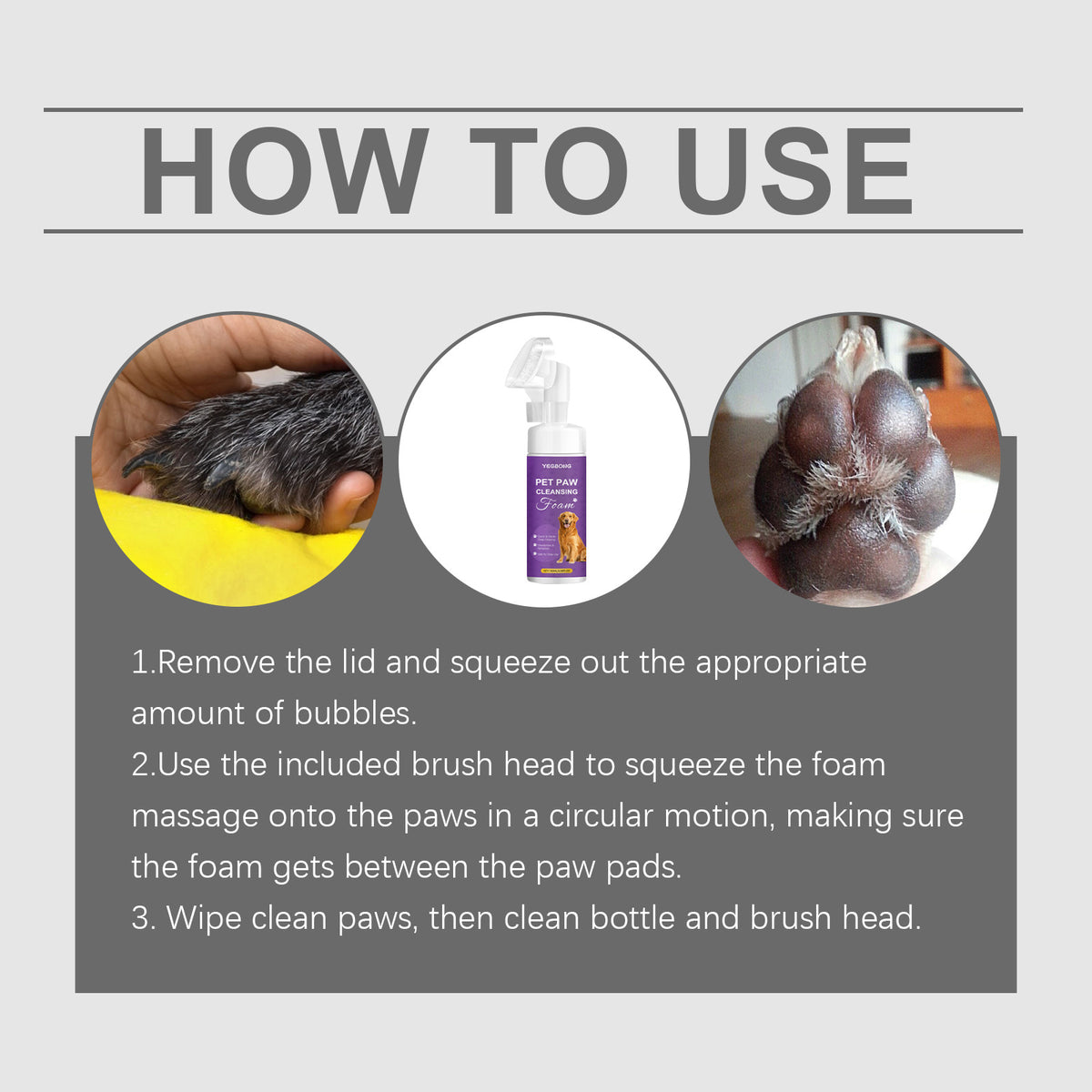 Pet Paw Cleansing Foam