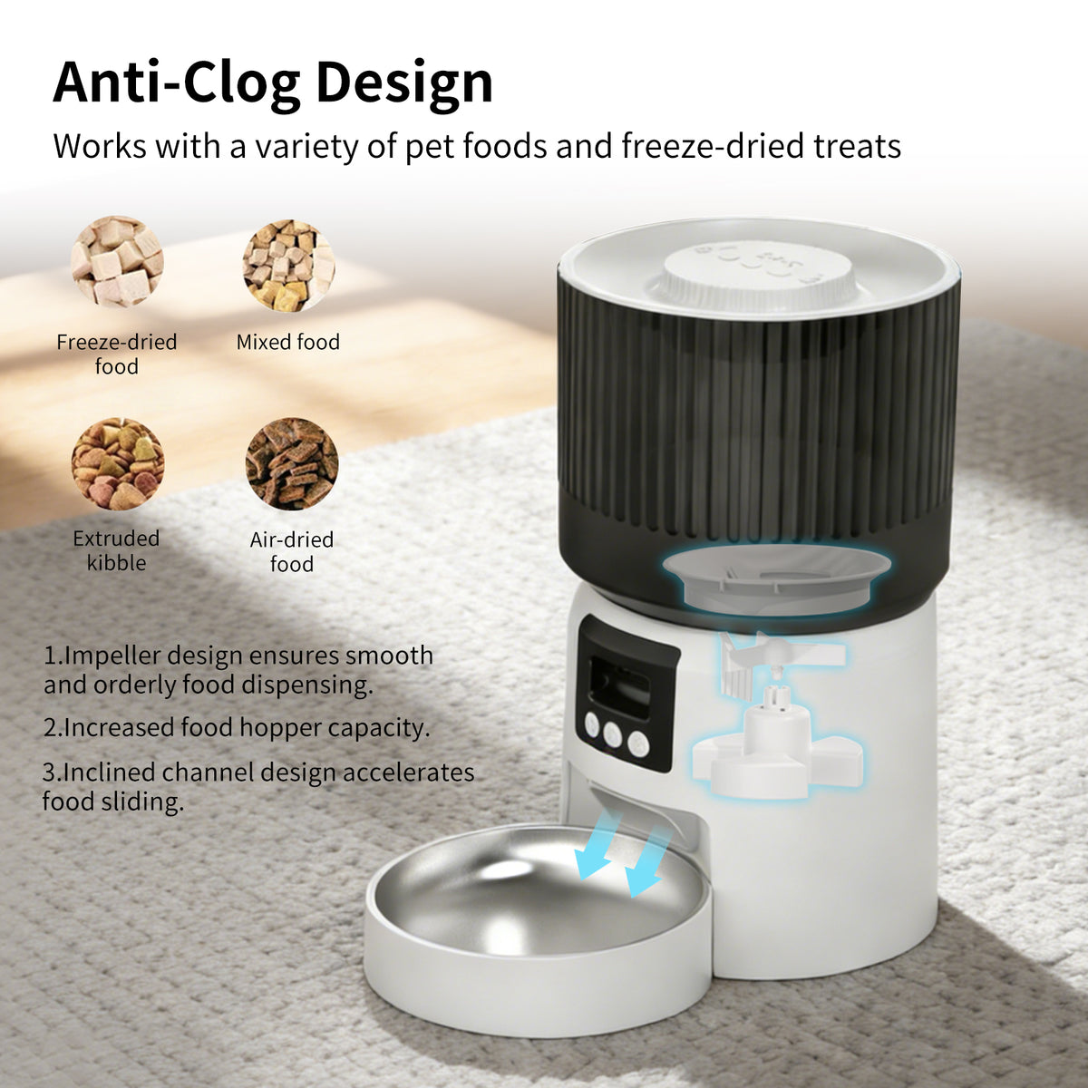 4L Smart Automatic Pet Feeder With Camera, App Live Video & Timed Feeding Schedule, Food Dispenser For Cats & Small Dogs
