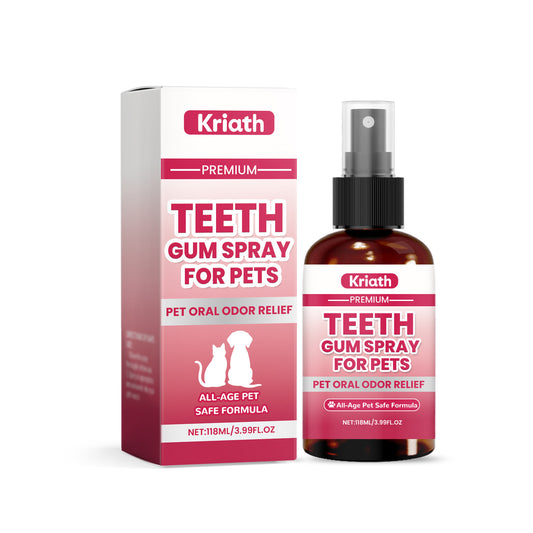 Kriath Pet Oral Spray Cares For Oral Hygiene, Gently Cleans And Removes Tartar, Cleans And Freshens The Mouth