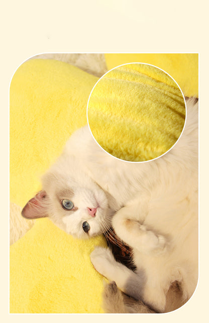 Pet Nest Round Flower Nest Cat Nest Winter Warm Plush Cat Nest All Seasons Kennel
