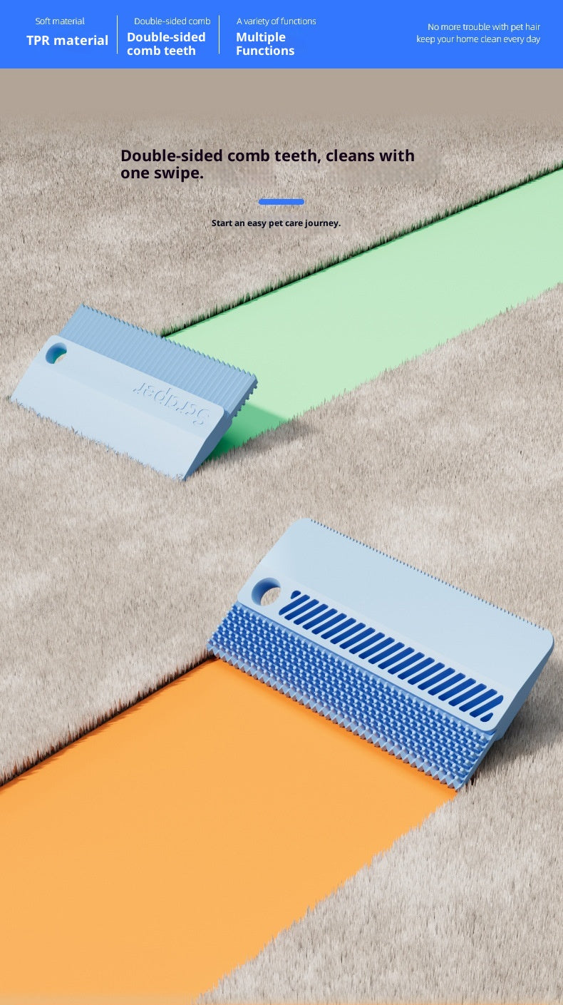 Plastic Pet Double-sided Soft Rubber Hair Shaver