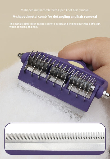 Pet Dog Cat Multi-functional Knot Untying Comb Beauty Cleaning Float Hair Cleaning Hair Knife