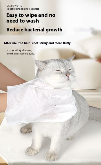 Pet Wipes Gloves Dog Cleaning Spa Wash-free Deodorant Dry Cleaning