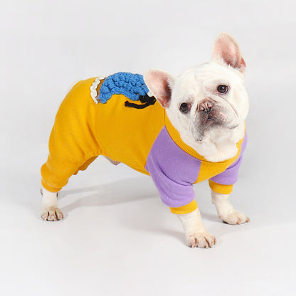 Small Dog Fadoubago Clothes Plush And Thickened Pet Four-legged Clothes To Keep Warm In Winter