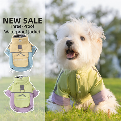 Dog Windbreaker, Autumn Outdoor Multi-Color Three-Proof Warm, Small and Medium-Sized Dog, Xidao Di Two-Legged Cotton...