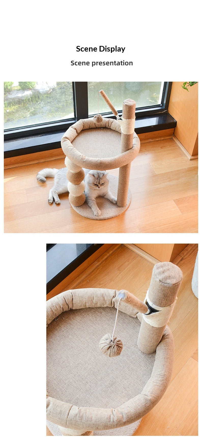 All-in-One Sisal Cat Tree That Doesnt Shed Fluff