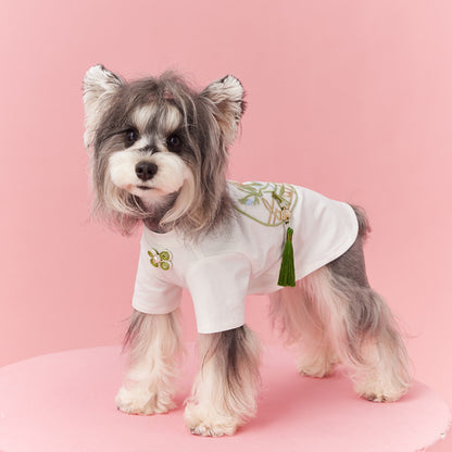 Panda a Gust of Neo-Chinese Wind Teddy Schnauzer Maltese Bichon - Pet Clothing