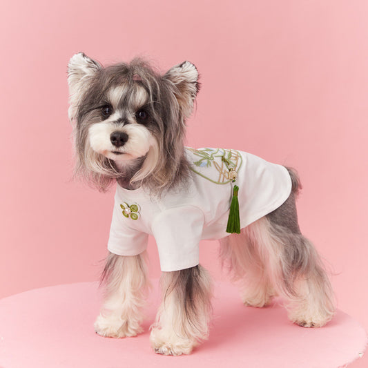 Panda a Gust of Neo-Chinese Wind Teddy Schnauzer Maltese Bichon - Pet Clothing