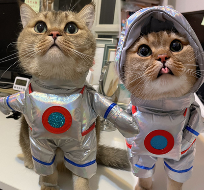 Pet Turned Dog Funny Dress Up Space Suit Stand Halloween Pet Dress Clothes