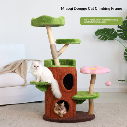 Large Cat Tree With Integrated Sisal Rope