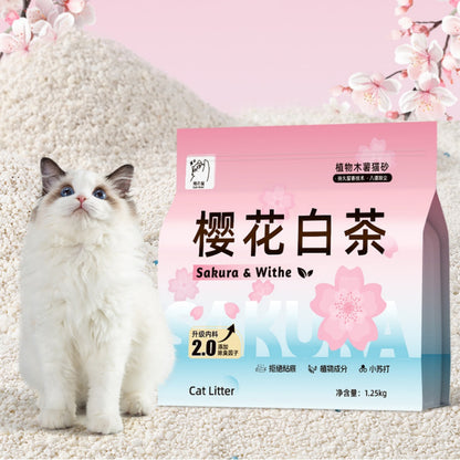Cherry Blossom White Tea Cat Litter For Cats