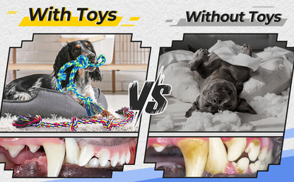 Heavy Duty Dog Rope Toy For Aggressive Chewers, Tough Tug Of War Dog Toys For Large, Medium And Small Dogs
