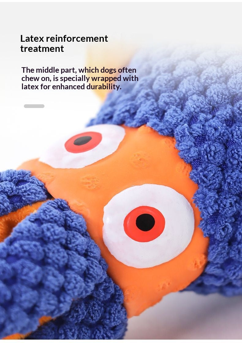 Dog Sound-Playing Toy Interactive Chewable Octopus Plush For Small Dogs To Teethe On