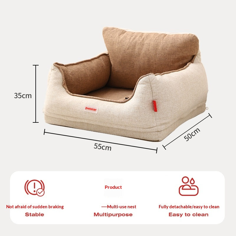 Dog Car Seat Cushion A Must-have For Small And Medium-sized Dogs To Ride Safely In The Front Seat