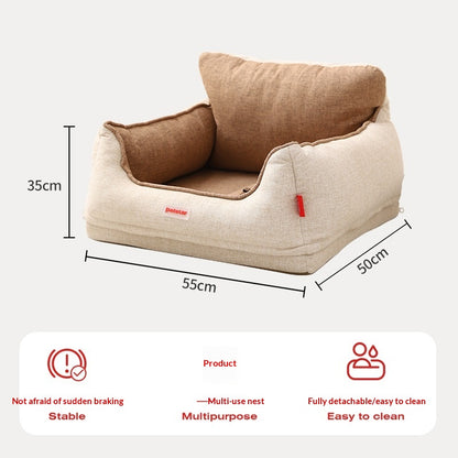 Dog Car Seat Cushion A Must-have For Small And Medium-sized Dogs To Ride Safely In The Front Seat