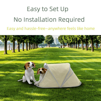 Folding Pet Tent, Lightweight And Portable, Puppy And Kitten Indoor And Outdoor Camping Style, Grass Outing Hut, Small Cage