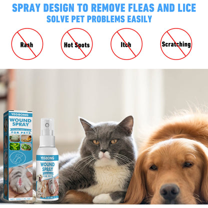 Natural Pet Wound Spray For Cats Dogs Skin Care Cuts Anti Itch Allergies Inflammation Relief