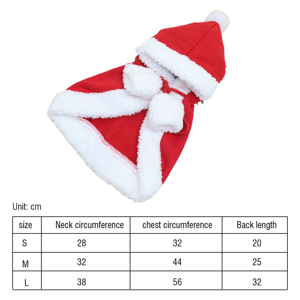 Pet New Year Festive Clothes Dog Cat Christmas Day Cloak