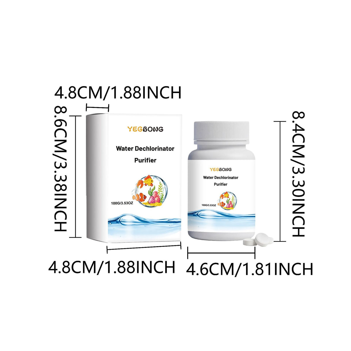 Yegbong Fish Tank Cleaner Daily Household Cleaning Agent For Clear And Clean Water In Fish Tanks