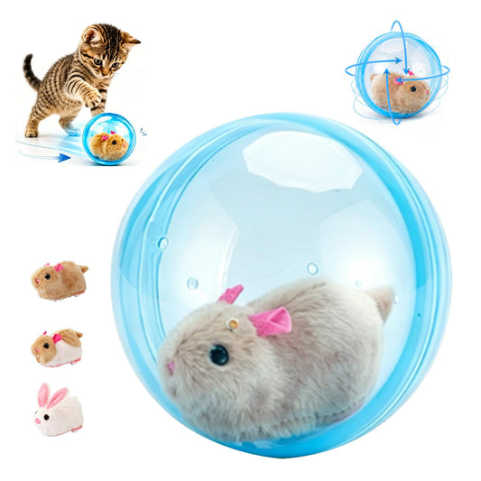 2026 New Self-Rolling Interactive Cat Ball Realistic Animal Automatic Moving Rolling Cat Ball Rolling Spin Moving...