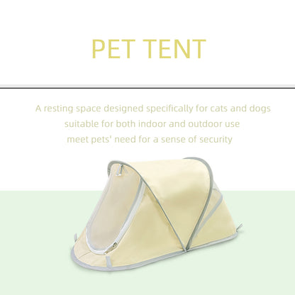 Folding Pet Tent, Lightweight And Portable, Puppy And Kitten Indoor And Outdoor Camping Style, Grass Outing Hut, Small Cage