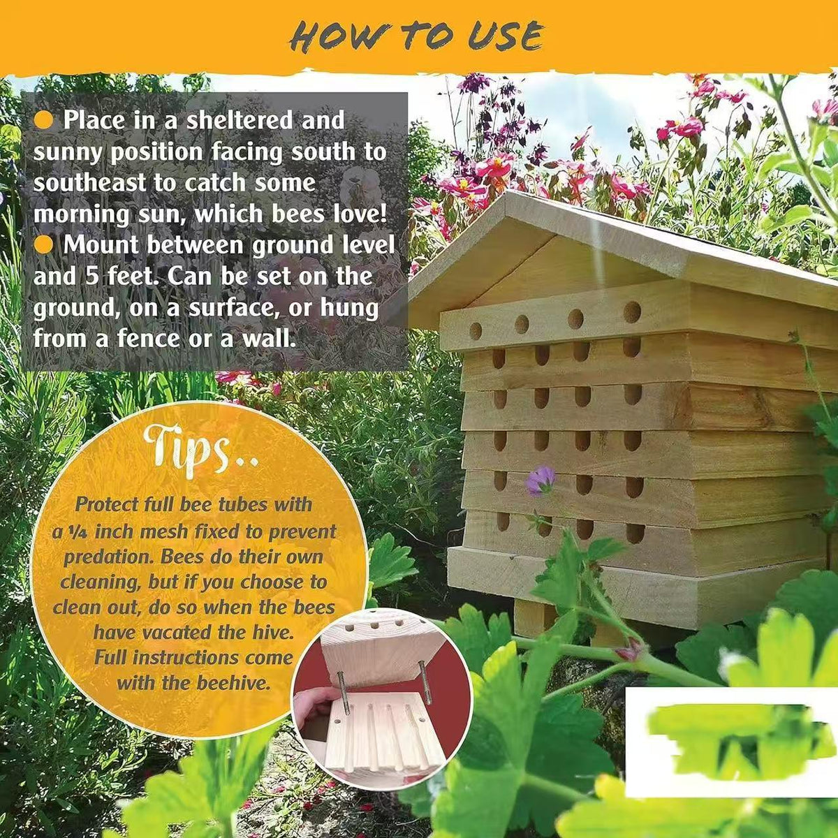 Interactive Wooden Sealed Hanging Outdoor Mini Insect House
