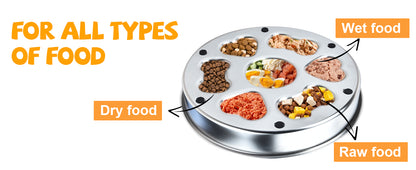 Slow Feeder Dog Bowls  Non-Slip Metal Dog Food Bowls With Heart And Bones Design For Small Medium Large Dogs