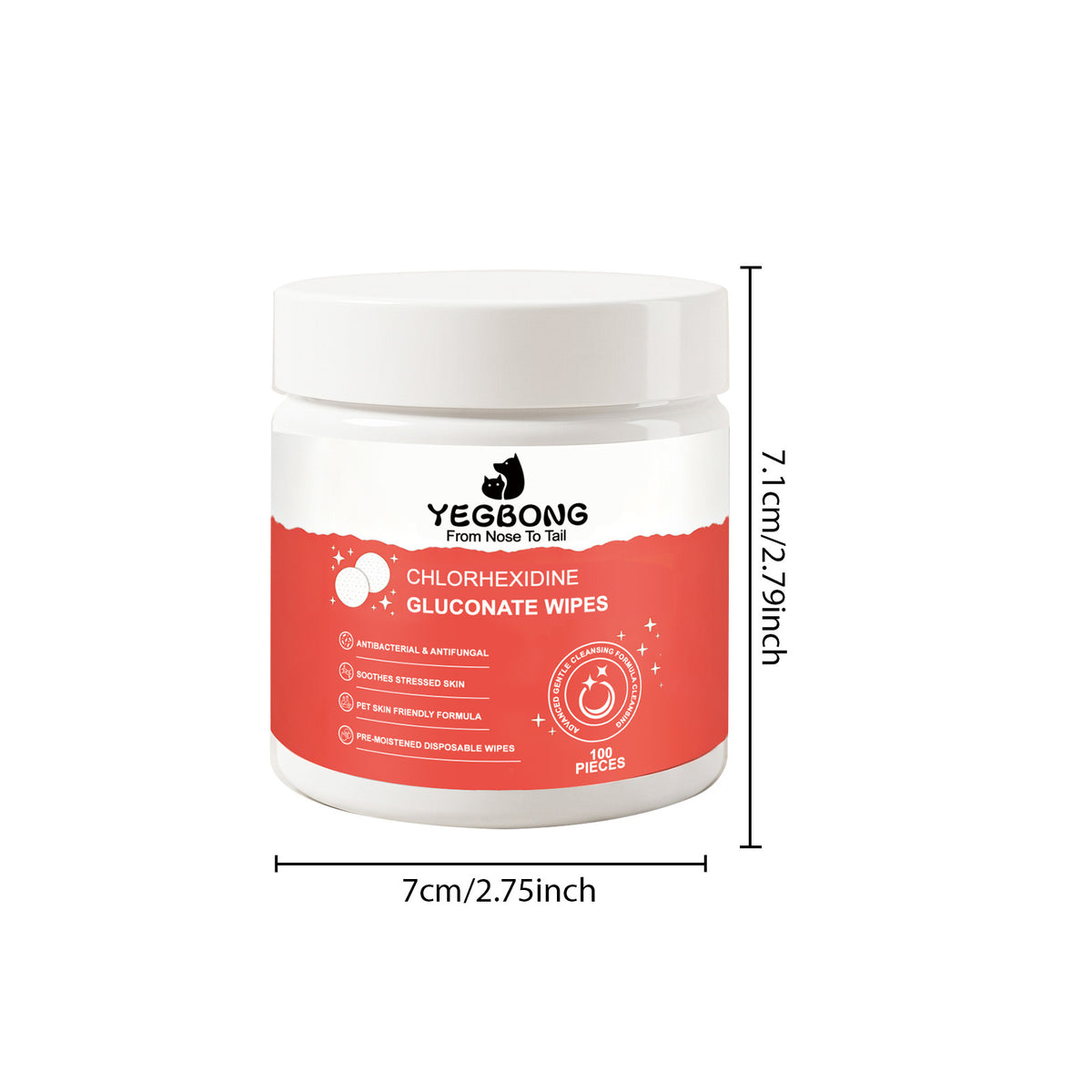 Yegbong Pet Wipes For Daily Use, Cleaning Paws And Fur, Removing Odors, Portable For Outdoor Use, Full-Body Cleaning Supplies