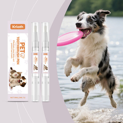 Kriath Pet Teeth Cleaning Pen Gentle Formula Daily Care Cleans Pet Teeth For A Clean And Fresh Appearance