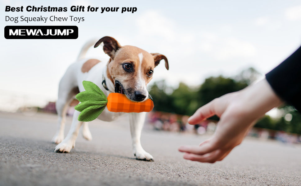 Dog Squeaky Chew Toys For Aggressive Chewers Rubber Carrot Dog Toys For Training And Cleaning Interactive Tough Dog Toy For Medium Dogs