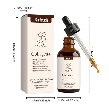 Kriath Dog Collagen Drops Gentle Care And Comfort For Pets, Easy To Mix With Food For Oral Administration And Easy Absorption
